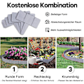 Pikkukuva 3 / 5: Muovinen nurmikonreunus, joustava kivikuvioinen kukkapenkin reunus 2,5 m, PP kukkapenkin reunukset, leikkuureuna, palisadi kukille