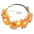 Miniatyrbilde 2 av 5: LED Blomsterkrone, Blomsterkrans Hodebånd Lysende LED Blomsterhodeplagg Blomsterhodebekledning shape8