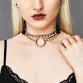Miniatyrbillede 4 af 5: Sort PU Læder Gotiske Chokers Halskæder Til Yetsye Kvinder Piger. Justerbar Sexet Krave med Pigge