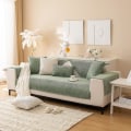 Miniatyrbilde 4 av 5: 2023 Nye Sofatrekk Chenille Sofatrekk For 3-seters Sofa, Sklisikkert L-formet Sofatrekk, Møbelbeskytter Sofatrekk For Sitteputer Green Sofa cushion 70x210cm
