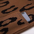 Miniatyrbild 5 av 5: Essential Leopard Print Lång stickad cardigantröja med öppen framsida för kvinnor S