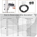 Pikkukuva 2 / 2: 4 kpl sopii 3,5 tuuman putkelle Pp-muovinen laippaputken suojus koristelu musta Escutcheon-kaulus putken suojus patteri seinäputken putken koristeluun Black 3.5inches pipe Dia