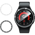 Miniatyrbild 1 av 4: Bezel Ring Styling Kompatibel Samsung Galaxy Watch 6 47mm/galaxy Watch 6 Classic 43mm, Bezel Limskydd Anti Scratch Black and Clear 43mm