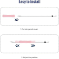 Miniatyrbild 5 av 5: 5 st Ergonomiska Grepp för Apple Pencil 1:a 2:a Gen/Apple Pen USB C, 2.4x0.5 Tum