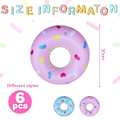 Miniatyrbillede 2 af 5: 6 stk Oppustelige Pool Donuts Mini Donut Oppustelige Legetøj Lille Svømme Ring Til Børn style5