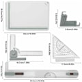 Miniatyrbilde 2 av 5: A3 Tegnebrett 51X37cm Justerbart Vinkelsystem Kunsthåndverk Bord med Parallelle Bevegelsestilbehør for Studenter Ingeniører Kunstnere og Arkitekter