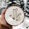 Miniatyrbilde 4 av 5: Broderisett Julekrybbe - Julebroderisett, Broderisett for Nybegynnere, Kristent Broderisett Christmas Angel