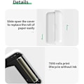 Pikkukuva 3 / 5: Mini valokuvatulostin A6 mini tasku lämpötulostin langaton BT valokuvalaput kuitit toiminto valokuva AR valokuva USB-kaapelilla 9 rullaa keltaista lämpöpaperia white