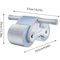 Miniatyrbillede 2 af 5: Ab Roller Træningsudstyr Automatisk Tilbagespring Abdominal Hjul AB Roller Core Træningsudstyr ABs Roller Hjul Gym Tilbehør Træning Hjemme Grey