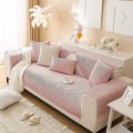 Miniatyrbild 5 av 5: 2023 Nytt Sofföverdrag Chenille Sofföverdrag För 3-Sits Soffa Överkast, Halkskydd L-formad Sofföverdrag, Möbelskydd Sofföverdrag För Sittkudde Soffa Pink Sofa cushion 70x180cm