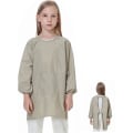 Miniatyrbillede 1 af 5: Kunstforklæder til børn, vandtætte maleforklæder med lange ærmer, langærmet forklæde til småbørn Khaki L