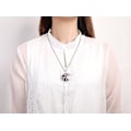 Miniatyrbild 2 av 5: Livets träd Trådinsvept Måne Hänge Halsband Reiki Healing Kristall Sten Halsband Naturlig Ädelsten Kvarts Smycken Kvinnor