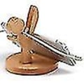 Pikkukuva 5 / 5: Puinen älypuhelinpidike, puhelinpidike, luova Kung Fu Kid -matkapuhelinpidikelevy, sopii tableteille ja