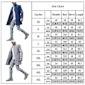 Miniatyrbillede 2 af 2: Herre Vinter Uld Trenchcoat Overtøj Casual Formel Frakke Langærmet Jakke Blue XS