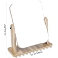 Miniatyrbild 2 av 5: 360 Graders Rotationsbar Sminkspegel i Trä med Stativ Hög Transparens Rektangulär Spegel