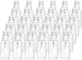 30-pack 30 ml (1 oz) fina dimspruta minisprayflaskor med pumpspraylock, påfyllningsbara och återanvändbara tomma plastflaskor