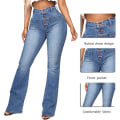 Miniatyrbilde 3 av 4: Plus Size 2023 Jeans Vinter Arbeid Avsmalnende Denim