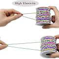 Miniatyrbilde 2 av 5: Elastisk armbåndstråd, robust regnbuefarget elastisk snor for smykkelaging 1MM 100M
