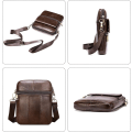 Miniatyrbild 3 av 5: Unisex Crossbody-väskor Liten axelväska Messenger Läder Messenger Bag för män Kvinnor Axelväskor Portfölj Resväska Business University School C