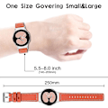 Miniatyrbillede 5 af 5: Justerbar udskiftningsurrem i læder til Samsung Galaxy Watch4 Classic 42/46mm/ Active 40/44mm Orange