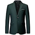 Miniatyrbillede 1 af 2: Letvægts blazer til mænd, afslappet to-knaps sportsjakke, business jakkesæt green 2XL
