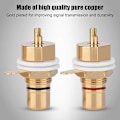 Miniatyrbillede 5 af 5: 2 stk. RCA Terminal Guldbelagt Kobber RCA Panelmontering Hun Jack Terminal Stik Audio Connector