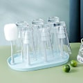 Miniatyrbillede 4 af 4: Flaskevarmere Sterilisatorer Babyflasker Tørrestativ Husholdnings Afløbsholder Opadvendt Kopholder Opbevaringsstativ Blå