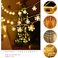 Miniatyrbillede 2 af 5: Snefnug Julemand Lyskæde 3m 20 stk. LED String Light Gardin Romantisk Dekoration