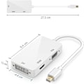 Miniatyrbild 3 av 4: 3-i-1 Thunderbolt-port Mini DisplayPort till HDMI DVI VGA-adapter Vit