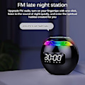 Miniatyrbild 5 av 5: Bluetooth-högtalare. Bärbar högtalarväckarklocka med FM-radio. LED-display