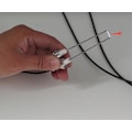 Miniatyrbillede 4 af 4: AA batteri to udgange Grilltænder med tændrørskabel 1 meter lang (to elektroder)