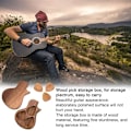 Miniatyrbild 4 av 5: Plektrumlåda, Delikat Trägitarrplocklåda Romantisk Gitarrformad Plektrumförvaringshållare med Trägitarrtillbehör 2 Valfria