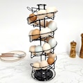 Miniatyrbilde 2 av 4: Metall Eggeholder Spiraldesign Eggdispenser Med Eggoppbevaringskurv For Kjøkken