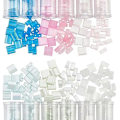 Miniatyrbild 1 av 5: 420 st Tila-pärlor 5x5mm 5x2mm 2-håls Glasfröpärlor Distans 6 Färger Rektangulära Mini-pärlor Japanska