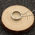 Miniatyrbilde 4 av 5: Personlig Justerbart Halskjede med Ring i Rustfritt Stål for Menn, Smykker til Pappa