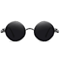 Pikkukuva 2 / 5: Vintage Polarisoidut Steampunk-aurinkolasit Miehille Pyöreät Aurinkolasit Tyylikkäät Black Frame Grey Lenses