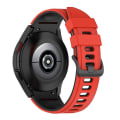 Miniatyrbillede 3 af 5: Dobbelt-farvet Silikonrem Til Galaxy Watch4/5/6 40mm 44mm/Watch6 Classic 43mm 47mm/Watch 5 Pro 45mm Red Black