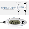Miniatyrbild 2 av 5: Lång matlagningstermometer Temperaturprob Digital kökstermometer Omedelbar avläsning 5 sekunder Lcd Stor skärm Kött, Grill, Bakverk, Badvatten Termometer