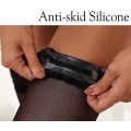 Pikkukuva 2 / 5: Naisten liukuesteiset silikonipitsi-silkkiset reisimittaiset sukat 2White One Size