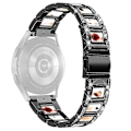 Miniatyrbillede 1 af 3: Urrem i rustfrit stål og resin til Huawei Watch GT 2 42mm/Watch 2/Honor MagicWatch 2 42mm Black Nougat Pattern