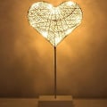 Miniatyrbillede 2 af 5: LED Stjerne Rattan Hul Form Bordlampe Juledekoration size7