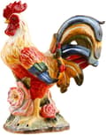 Keramiska Samlarfigurer Staty, 3D Handmålad Stor Tupp Ros Heminredning