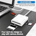 Miniatyrbild 4 av 5: Kamerakortläsare | USB C-kortläsare | Typ C-kortläsare | 4-i-1 Typ C till