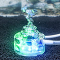 Miniatyrbilde 1 av 5: Fargerik Gradient Jevn Luftutgang Undervanns Boble Akvarium Lys LED, Senkbar Lys, Vanntett for Fisketank