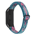 Miniatyrbillede 1 af 5: Strækbart nylon anti-ridse justerbar håndledsrem til Xiaomi Mi Band 3/4, med sort urramme Style 37