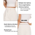 Miniatyrbilde 4 av 5: Dame Vide Ben Bukser Høy Elastisk Midje Bak Business Arbeidsbukser Lange Rette Dressbukser 3XL