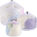 Miniatyrbilde 1 av 5: Sztxj 3 stk. Vaskenett, Vaskeposer med snøring, gjenbrukbar vaskepose i netting for vaskemaskin, bluse, undertøy, BH, sokker, strømper, undertøy
