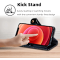 Miniatyrbild 5 av 5: Fodral för iPhone 14/14 Plus/14 Pro/14 Pro Max, Premium Läder Flip Zipper Plånbok Mobiltelefonfodral Med Kortfack Stativ Magnetisk Spänne Stötsäker