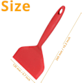 Miniatyrbild 2 av 5: Silikonspatel pannkaksspade omelettspatel vändare för ägg fisk pannkaka pizza och biff bred mjuk pizzaspade non-stick värmebeständig kök Red Large