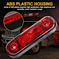 Miniatyrbilde 3 av 5: 4 stk. LED Front Bakre Sidemarkeringslys 12v For Lastebil Campingvogn Lastebil Bobil Markeringslys (rød)